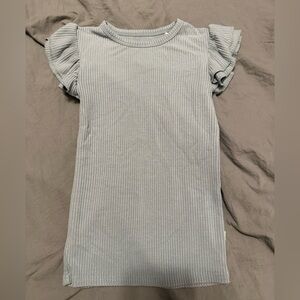 Little sleepies stormy ribbed flutter sleeve tee